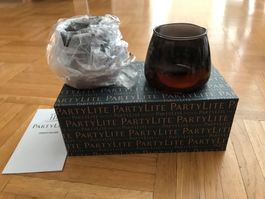 DUO DE PORTE-BOUGIES RECHAUD « CUIVRE ARGENTE » *PARTYLITE*